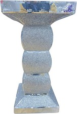 Silber Keramik Säule Tisch -