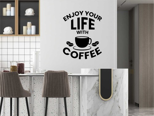 Kaffee leben wandaufkleber - kaffee,