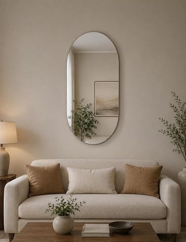 Silber oval rahmenlos - silber,